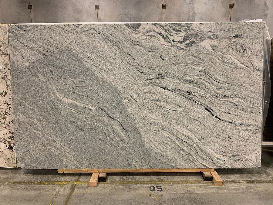 Silver cloud granite slab