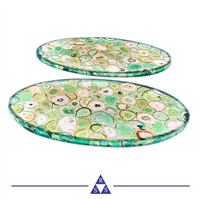 الحجر الطبيعي العقيق الأخضر