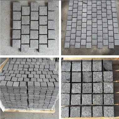 G684 Black Basalt Cube / Cobble / Paving Stone لمشروع حديقة المناظر الطبيعية